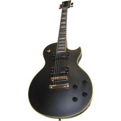 Custom Obsidian Deluxe EC1000 Satin Black Eclipse Finish Electric Guitar - Image 6
