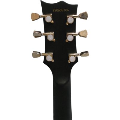 Custom Obsidian Deluxe EC1000 Satin Black Eclipse Finish Electric Guitar - Image 2