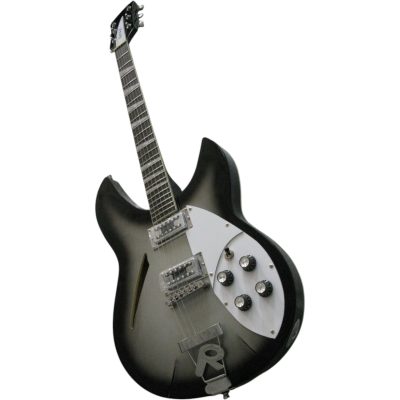 Custom Nova Slash Soundhole Silverburst 360 6 String Guitar - Image 5