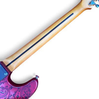Custom Regent Burton Red Pink Paisley Electric Guitar - Image 3