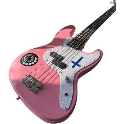 Custom Regent Surf Pink Skully Mark Hoppus 4 String Jazz Bass - Image 2