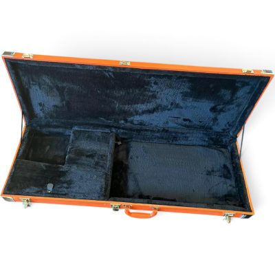 Custom Orange Tweed With Dark Brown Trim Guitar Hard Case - Image 4