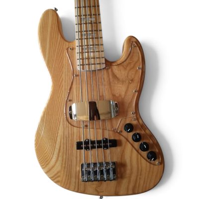 Custom Regent Natural Ash Wood 5 String Bass Marcus Miller Maple Fretboard
