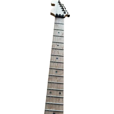 Custom Aurelius Striped Black Yellow Frankie Floyd Rose Tremolo Guitar - Image 3