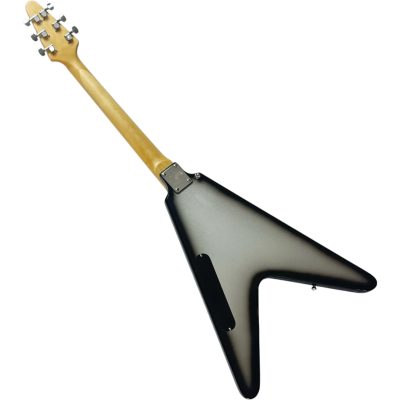 Custom Crown Silverburst Hetfield Flying V 6 String Electric Guitar - Image 5
