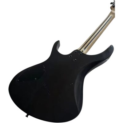 Custom Topaz Black Machine Satin Charcoal Burst Poplar Burl Veneer Top Finish 6 String Guitar - Image 4