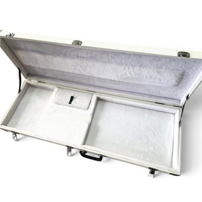Custom White Tweed With Black Trim Guitar Hard Case - Image 8
