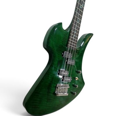Custom Norturne Mockingbird Transparent Emerald Green Finish 4 String Bass - Image 6