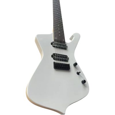 Custom Axis Iceman White Finish 8 String Guitar - Image 2