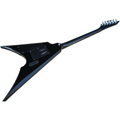 Custom Obsidian Flying V Alexi Laiho Arrow Gloss Black Floyd Rose Tremolo Guitar - Image 5
