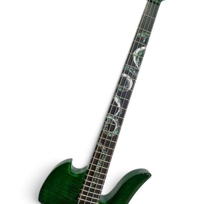 Custom Norturne Mockingbird Transparent Emerald Green Finish 4 String Bass - Image 4