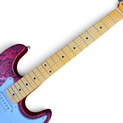 Custom Regent Burton Red Pink Paisley Electric Guitar - Image 6
