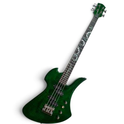 Custom Norturne Mockingbird Transparent Emerald Green Finish 4 String Bass - Image 8