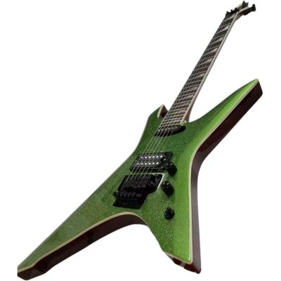 Custom Race Green Sparkle Warrior Floyd Rose Tremolo Electric Guitar - Image 3