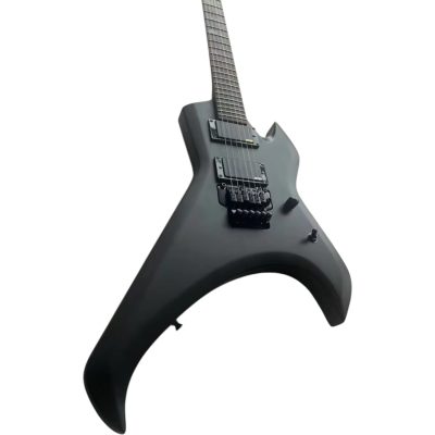 Custom Race Satin Black D Angel Electric Guitar Floyd Rose Tremolo