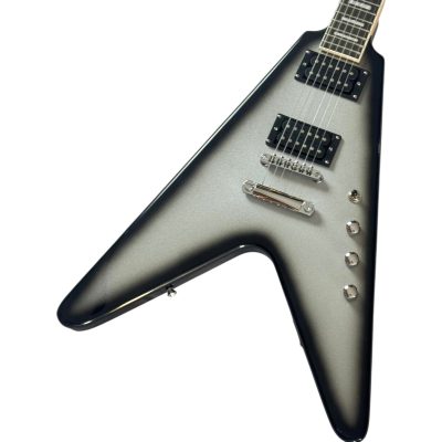 Custom Crown Silverburst Hetfield Flying V 6 String Electric Guitar