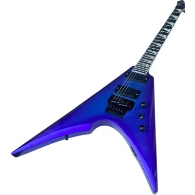 Custom Obsidian Flying V Alexi Violet Andromeda Floyd Rose Tremolo Guitar - Image 2