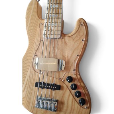 Custom Regent Natural Ash Wood 5 String Bass Marcus Miller Maple Fretboard - Image 5