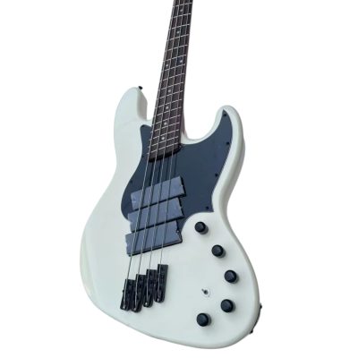 Custom Ironroot Combustion Cream Multi Scale Fanned Frets 4 String Bass 3 Pickups - Image 3