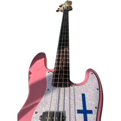 Custom Regent Surf Pink Skully Mark Hoppus 4 String Jazz Bass - Image 4