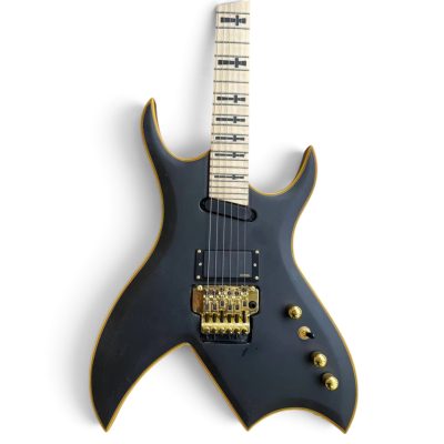 Custom Norturne Dave Mustaine Black Finish Cross Inlays Electric Guitar Floyd Rose Tremolo