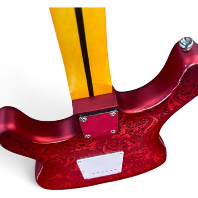 Custom Regent Burton Red Pink Paisley Electric Guitar - Image 5