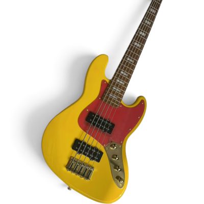 Custom Regent Dywane Neon Yellow 5 String Jazz Bass V - Image 6