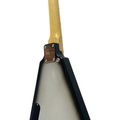 Custom Crown Silverburst Hetfield Flying V 6 String Electric Guitar - Image 2