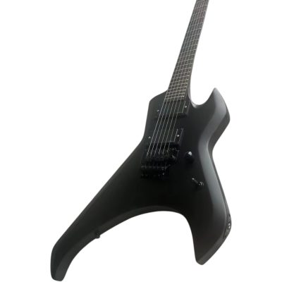 Custom Race Satin Black D Angel Electric Guitar Floyd Rose Tremolo - Image 2