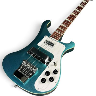 Custom Nova 4003 Metallic Blue 4 String Bass - Image 3