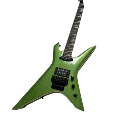 Custom Race Green Sparkle Warrior Floyd Rose Tremolo Electric Guitar