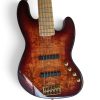 Custom Regent Tobacco Sunburst Burl Maple Top Marcus Miller 5 String Bass