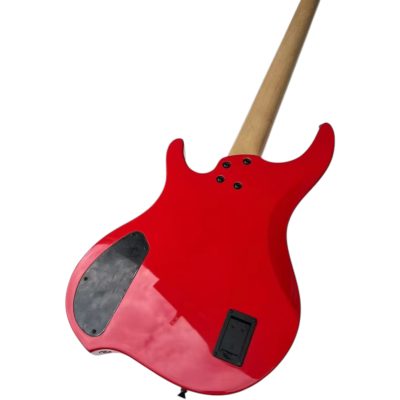 Custom Ironroot Combustion Red Multi Scale Fanned Frets 4 String Bass 3 Pickups - Image 5