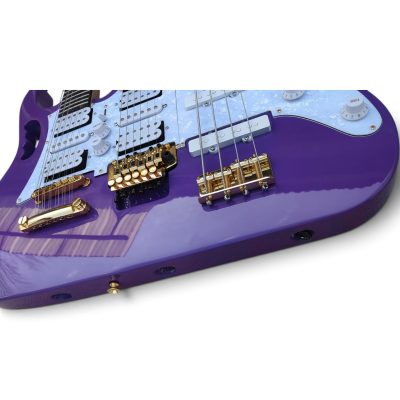 Custom Axis Steve Triple Neck Purple Jem 12 and 6 and 4 String Bass Guitar - Image 2