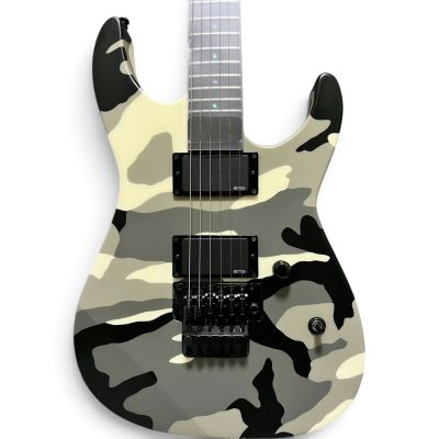 Custom Obsidian Jeff Hanneman Urban Camo Finish Electric Guitar E-II Hand Painted Floyd Rose Tremolo