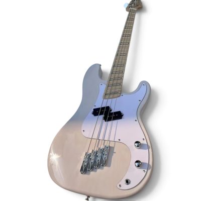 Custom Regent Chris Olympic White 4 String Precision Bass Multi Scale Fanned Frets - Image 2