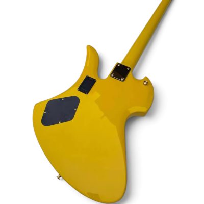 Custom Rivas MG145S Mockingbird Yellow Hearts Electric Guitar - Image 2
