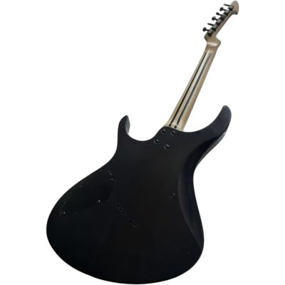 Custom Topaz Black Machine Satin Charcoal Burst Poplar Burl Veneer Top Finish 6 String Guitar - Image 5