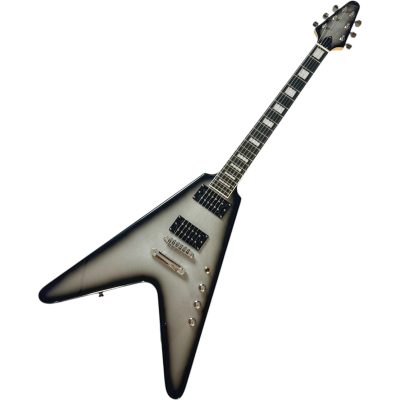 Custom Crown Silverburst Hetfield Flying V 6 String Electric Guitar - Image 7