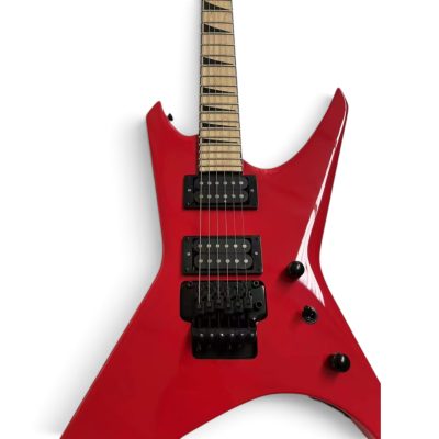 Custom Race Red WRX24 X Shaped Angular Warrior Body Electric Guitar Floyd Rose Tremolo - Image 3