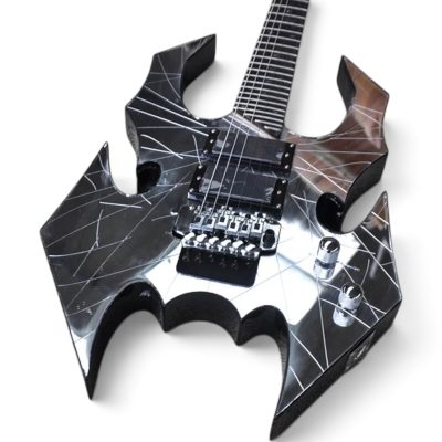 Custom Norturne Draco Ghost Flame Cracked Mirror Warlock Electric Guitar Floyd Rose Tremolo