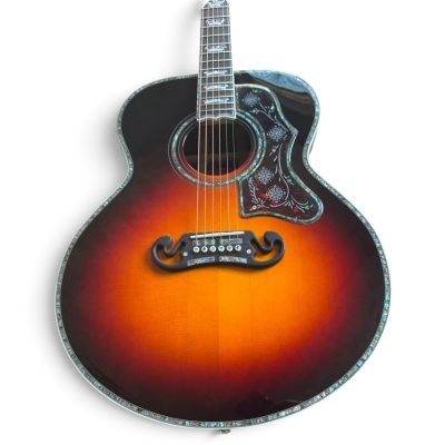 Custom Crown SJ200 Tri Burst King Monarch Rosewood Acoustic Electric Guitar