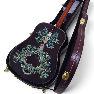 Custom Vertex D100 Solid Spruce Top Dreadnought Acoustic Electric Guitar Fishman Pickups - Image 3