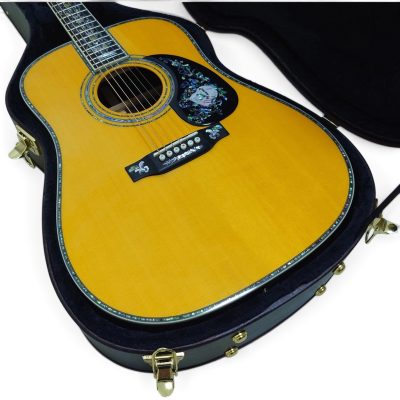 Custom Vertex D100 Solid Spruce Top Dreadnought Acoustic Electric Guitar Fishman Pickups - Image 2