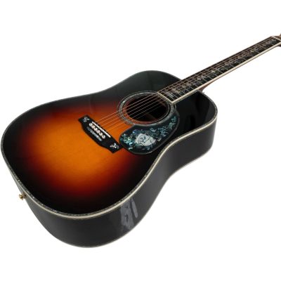 Custom Vertex D45 Dreadnought Vintage Sitka Spruce Top Acoustic Electric Guitar Rosewood Full Abalone Inlay - Image 4