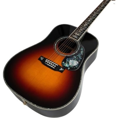 Custom Vertex D45 Dreadnought Vintage Sitka Spruce Top Acoustic Electric Guitar Rosewood Full Abalone Inlay - Image 3