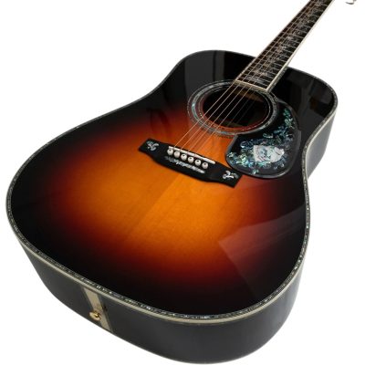 Custom Vertex D45 Dreadnought Vintage Sitka Spruce Top Acoustic Electric Guitar Rosewood Full Abalone Inlay