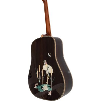 Custom Vertex D45 Dreadnought Crane Lily Lotus Pond Sitka Spruce Top Acoustic Electric Guitar Fishman Pickups - Image 7