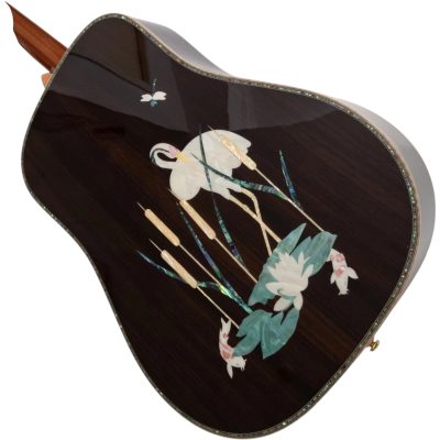 Custom Vertex D45 Dreadnought Crane Lily Lotus Pond Sitka Spruce Top Acoustic Electric Guitar Fishman Pickups - Image 5