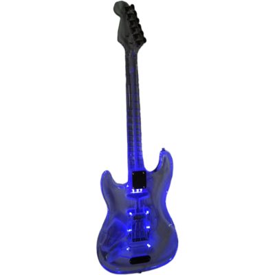 Custom Regent Plexiglass Acrylic Lucite Body Neck Integrated Blue LED Illumination Guitar - Image 8